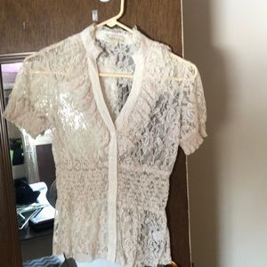 Adorable white lace top